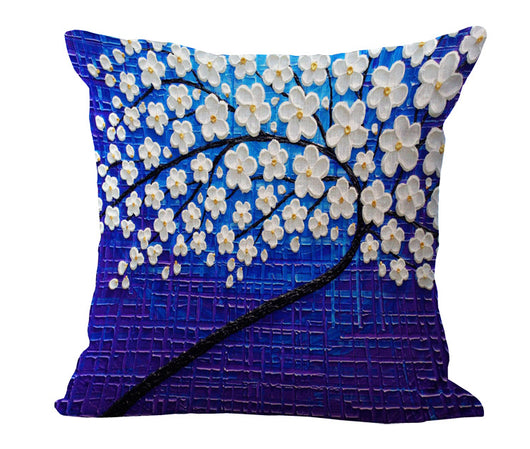 Funda de Almohada con Óleo Artístico en Algodón y Lino - Image 14