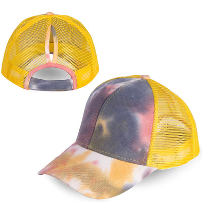 Gorra de Béisbol Tie-Dye con Cola de Caballo - Image 8