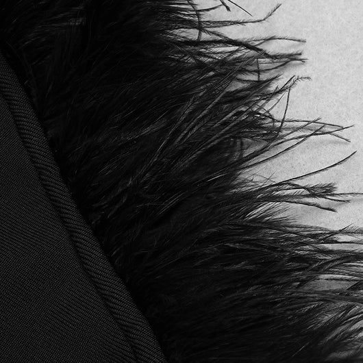 Vestido de Malla con Cuello de Piel Sintética, Hombro Descubierto y Lunares - Image 11
