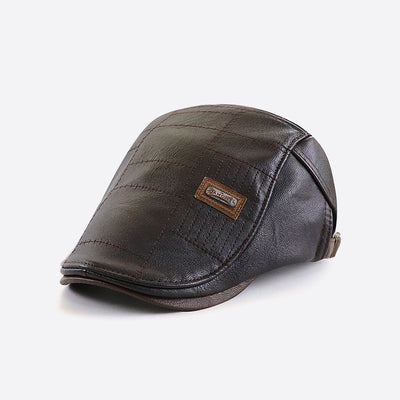 Gorra de Cuero PU Forrada en Fleece - Cálida y Versátil - Image 3