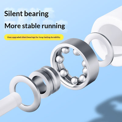 Blue transparent hamster flying saucer running wheel with a white stand, suitable for hamsters and small pets. - Image 3