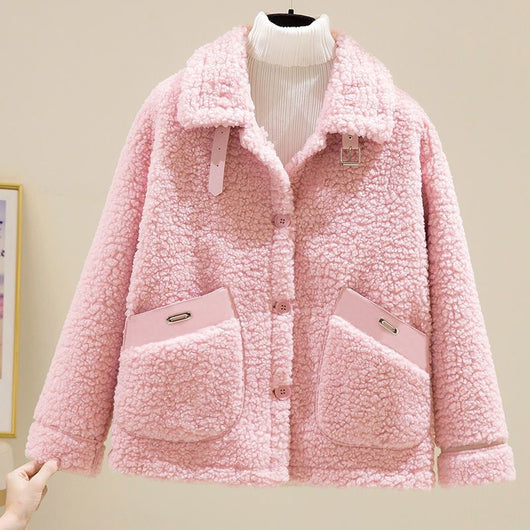 Abrigo Cálido Oversize con Forro Polar para Mujeres Petite - Image 3