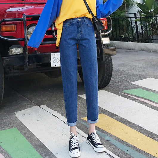 Pantalones Harem Denim Cropped Sueltos para Mujer - Image 5