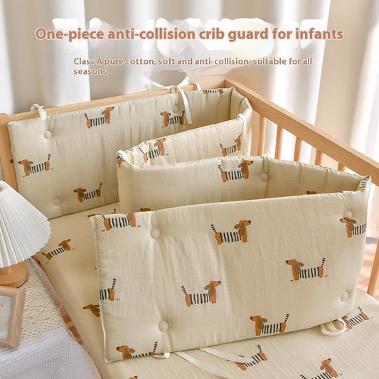 Barrera de Cama para Bebé en Algodón Gasa - Protección Suave Recién Nacido