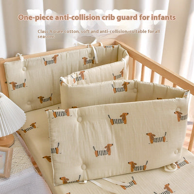 Barrera de Cama para Bebé en Algodón Gasa - Protección Suave Recién Nacido