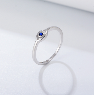 Anillo de Plata 925 con Baño de Oro 18K Ojo de Dios y Circonitas - Joya Nupcial Elegante para Mujer - Image 6