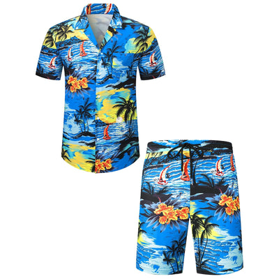 Traje Casual Corto Estampado Digital para Hombre - Image 13