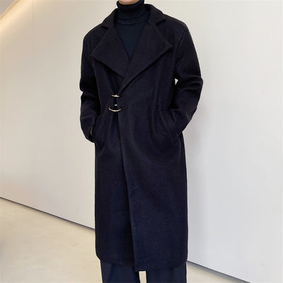 Abrigo de Lana para Hombre con Detalle de Círculo Metálico - Image 9
