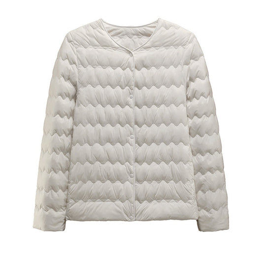 Chaqueta Corta Acolchada para Mujer con Cuello Fruncido - Image 5