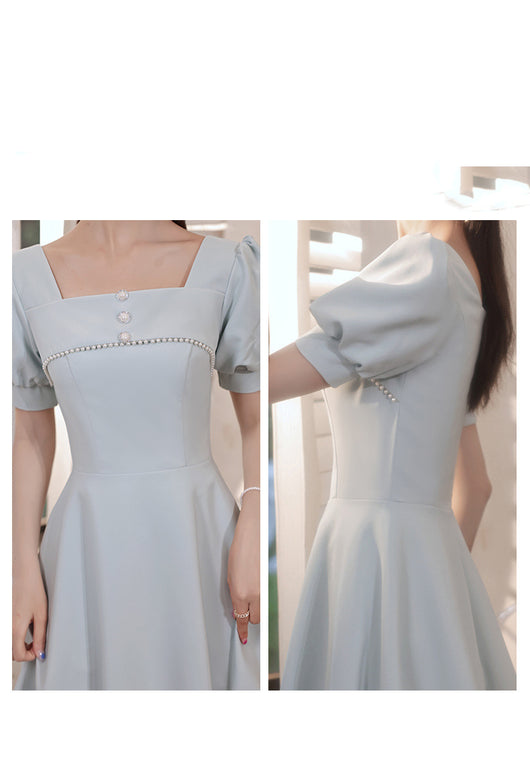 Vestido de Dama de Honor Estilo Francés para Verano - Image 12
