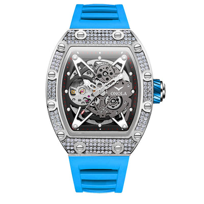 Reloj Automático Mecánico para Hombre con Cristales Engastados - Image 10