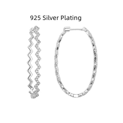 Aretes Geométricos Diamond Wave con Diseño Moderno - Image 5