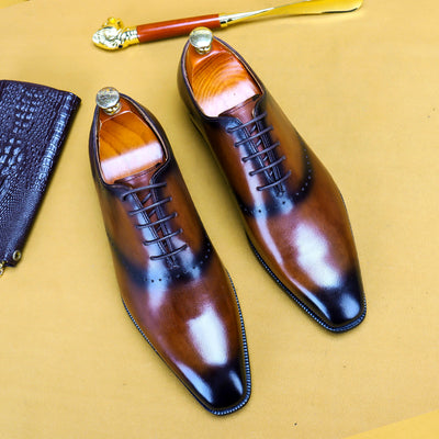 Zapatos Oxford Caballero Retro Cuero Genuino Cordones Estilo Británico - Image 14
