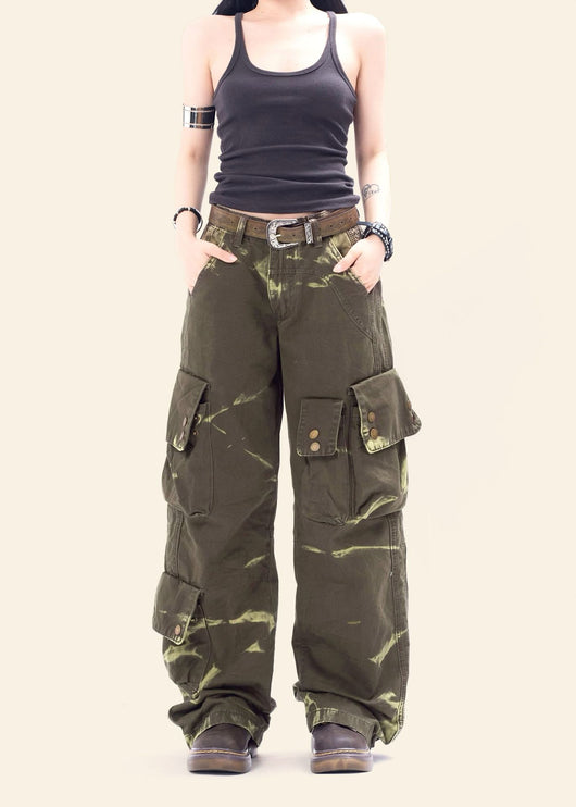 Pantalones Cargo Rectos Oversized Estilo Retro Otoñal - Image 36