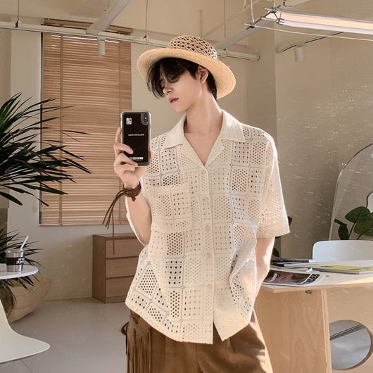 Camisa Suelta Calada para Hombre - Diseño Minimalista - Image 6