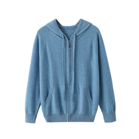 Cardigan Hoodie de Cachemira Tejida con Cierre - Hombre - Image 6