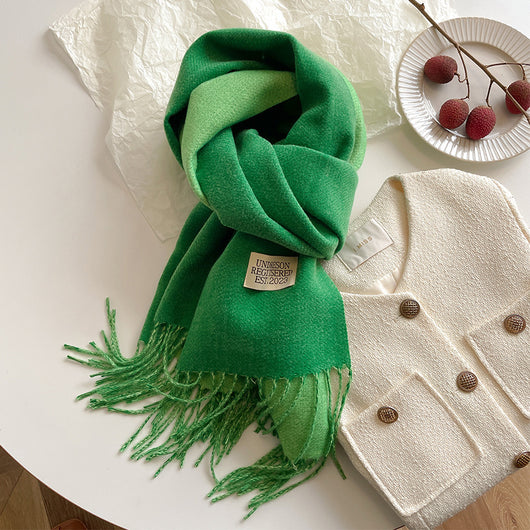 Bufanda de Cachemira para Mujer - Combinación de Colores Otoño Invierno - Image 20
