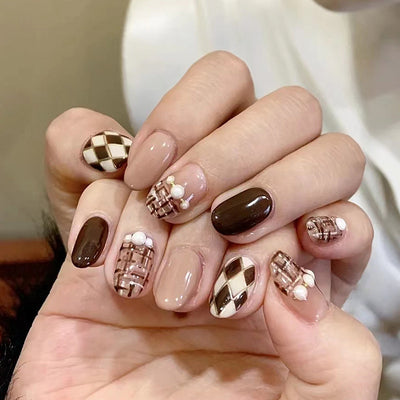 Uñas Postizas Cat Eye Rubor - Parches de Manicura Lista para Usar - Image 18