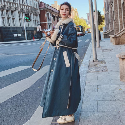 Abrigo Largo de Algodón para Invierno Mujer