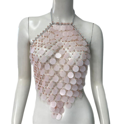 Top Brillante de Malla con Strass y Lentejuelas - Image 2