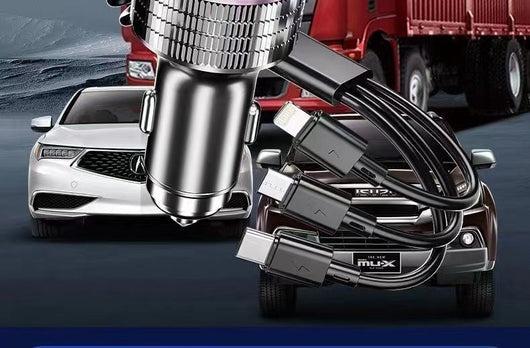 Cargador Rápido para Auto con Luz LED y Cable 3 en 1 - Image 13
