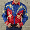 Camisa Suelta Estampada Estilo Western Americano