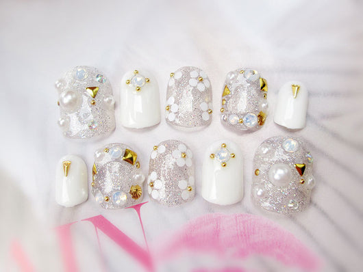 Uñas Postizas Estilo Revista - Diseño Novia Elegante - Image 6
