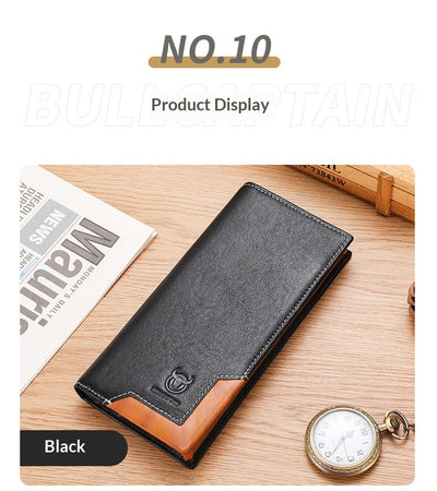 Billetera Bifold de Cuero Engrasado Premium para Hombre - Capacidad Grande - Image 29