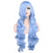 Peluca Cosplay Sirena Anime Rojo Oscuro Cabello Largo Ondulado