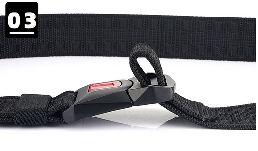 Men's tan tactical belt with a black quick-release buckle, coiled on a white background. - Image 6