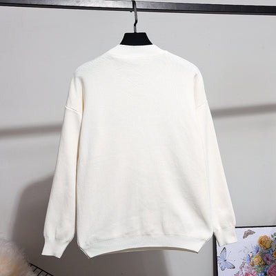 Conjunto de Dos Piezas: Suéter Tejido Holgado con Bordado de Lentejuelas - Image 4