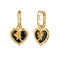 Sterling Plateado Open Women's Light Luxury High-grade Earrings A6 Negro Agate Earrings