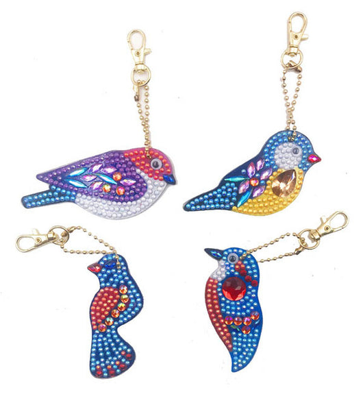 Llavero Flor Rosa de Diamante Pintura Diamond Painting - Image 3