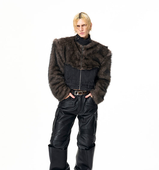 Chaqueta Corta Desgarrada con Hombros Descubiertos - Image 5
