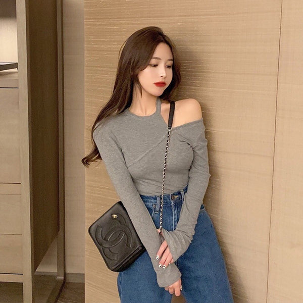Blusa Elegante Negra Hombros Descubiertos