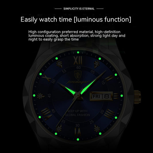 Reloj Deportivo Hombre Resistente al Agua con Doble Calendario y Esfera Luminosa - Image 2