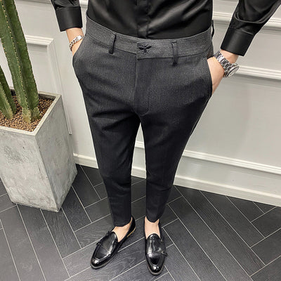 Pantalones Casuales Slim Fit de Color Liso - Elegancia Inglesa - Image 12