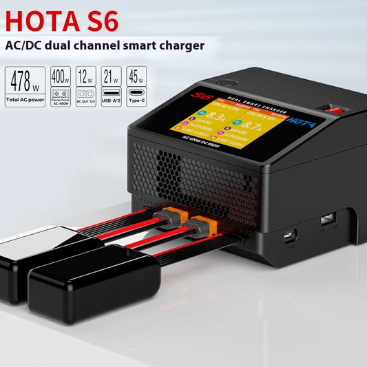 Cargador Inteligente HOTA S6 para Baterías Lipo 1-6S