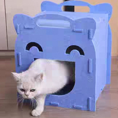 Cama Felpa para Gatos Cuatro Estaciones - Semicerrada Desmontable y Transpirable - Image 11