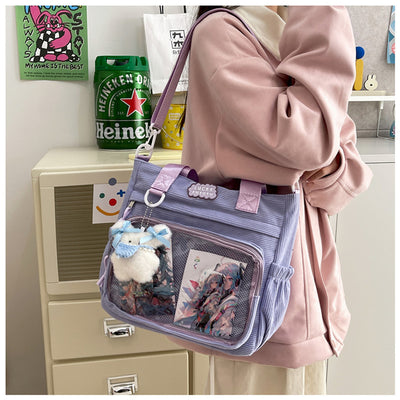 Bolsa Crossbody Transparente de Gran Capacidad Estilo Japonés para Estudiantes - Image 37