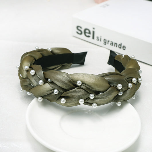 Diadema Trenzada Artesanal con Red - Accesorios para el Cabello Estilo Celebridad - Image 6