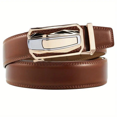 Cinturón de Cuero Doble Capa para Hombre - Elegancia Profesional y Casual - Image 5