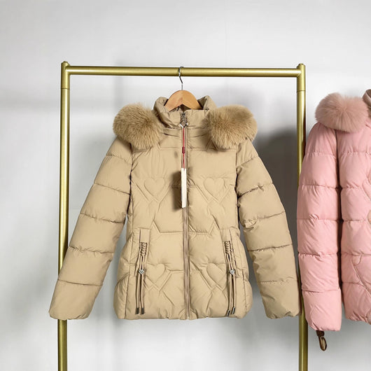 Chaqueta Cálida con Cuello de Pelaje para Mujer - Image 3