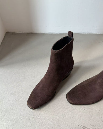 Botas Tobilleras Estilo Francés en Cuero Genuino con Punta Cuadrada y Tacón Robusto - Image 31
