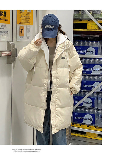 Abrigo Acolchado Largo Estilo Coreano para Mujer - Image 13