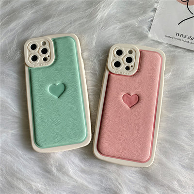 Funda para Celular de Cuero Sintético con Relieve Love - Image 9