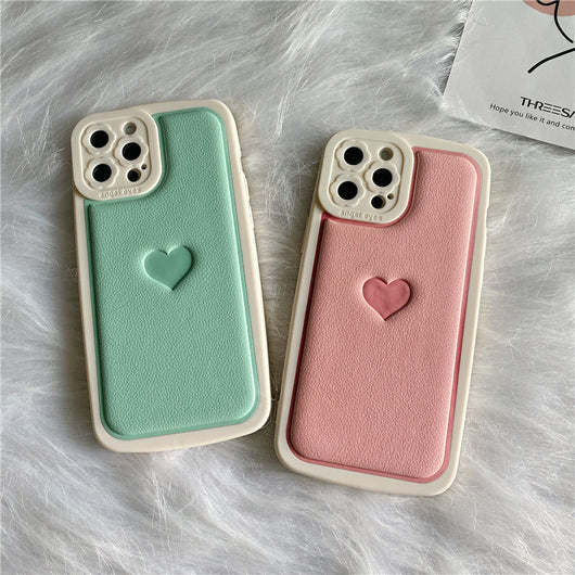 Funda para Celular de Cuero Sintético con Relieve Love - Image 9