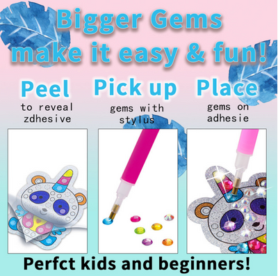 Pegatinas de Pintura de Diamante Infantil con Diseños de Caricaturas - Image 11