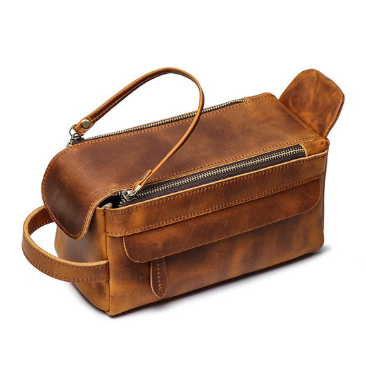 Bolsa Multifuncional de Cuero Estilo Retro para Hombre