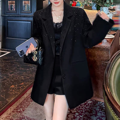 Blazer de Diseño Exclusivo con Strass para Mujer